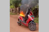 Udupi: Electric scooter catches fire while on move, rider escapes unhurt